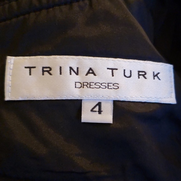 Trina Turk Corina Black/Navy Fit and Flare Dress - Picture 6 of 8